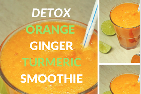 DETOXIFYING ORANGE, CARROT, GINGER AND TURMERIC SMOOTHIE