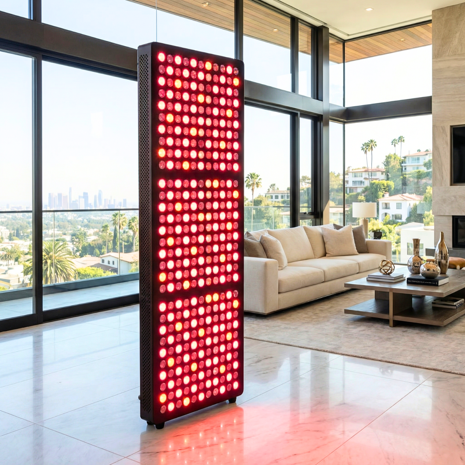 Red Using Device Feed Fresh Healthcare Red Light PRO Device | Large Red Light Therapy Panel