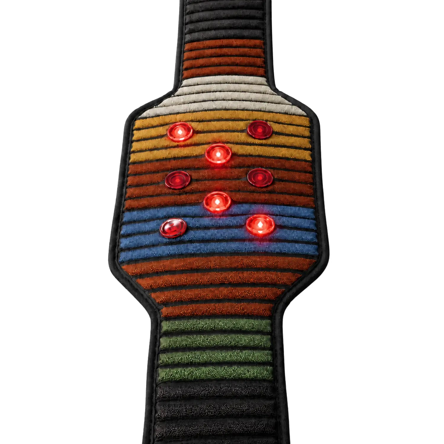 Fresh Healthcare PEMF Mat - WRAP Belt showing red light therapy and gemstones