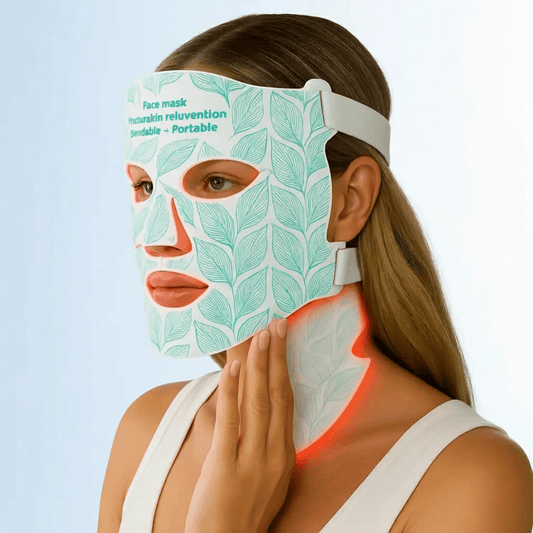 Fresh Healthcare Red Light Therapy Face Mask - 8 - in - 1 Rejuvenation System with FREE Neck LED Attachment - Fresh Healthcare