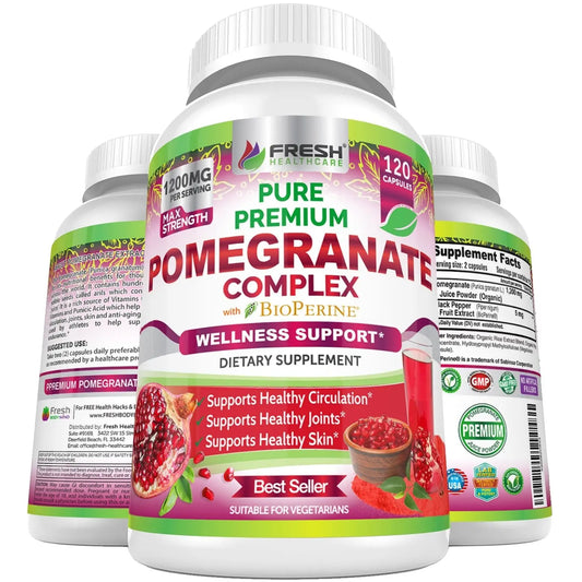 Fresh Healthcare Premium Pomegranate Superfood - 120 Capsules - Fresh Healthcare
